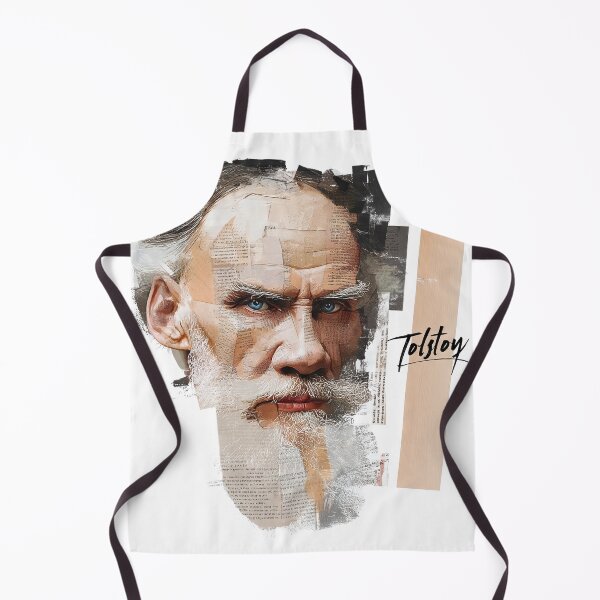 Item preview, Leo Tolstoy – Literary Collage Portrait Art Print | Russian Literature War and Peace Poster designed and sold by OzzFrequency.