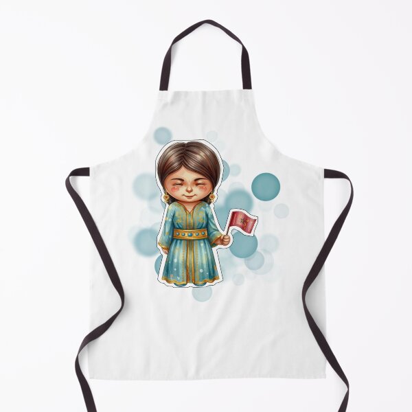 Item preview, Moroccan Woman in Traditional Outfit Holding Morocco Flag designed and sold by iamKRUK.