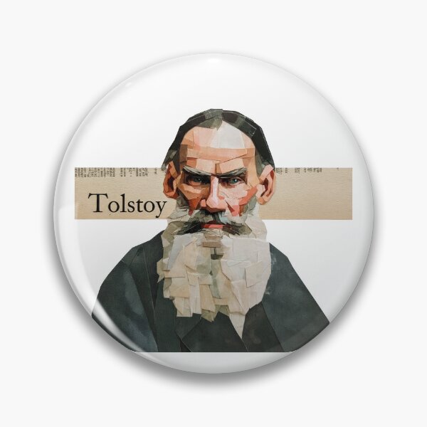 Item preview, Leo Tolstoy – Literary Collage Portrait Art Print | Russian Literature War and Peace Poster designed and sold by OzzFrequency.