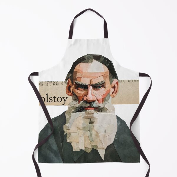 Item preview, Leo Tolstoy – Literary Collage Portrait Art Print | Russian Literature War and Peace Poster designed and sold by OzzFrequency.