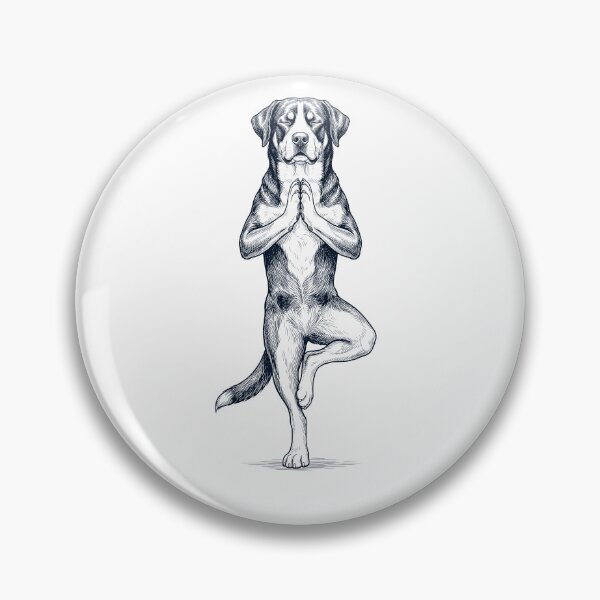 Item preview, Vintage Greater Swiss Mountain Dog Yoga Tree Pose Dog Mom Lover designed and sold by TerryConnells.