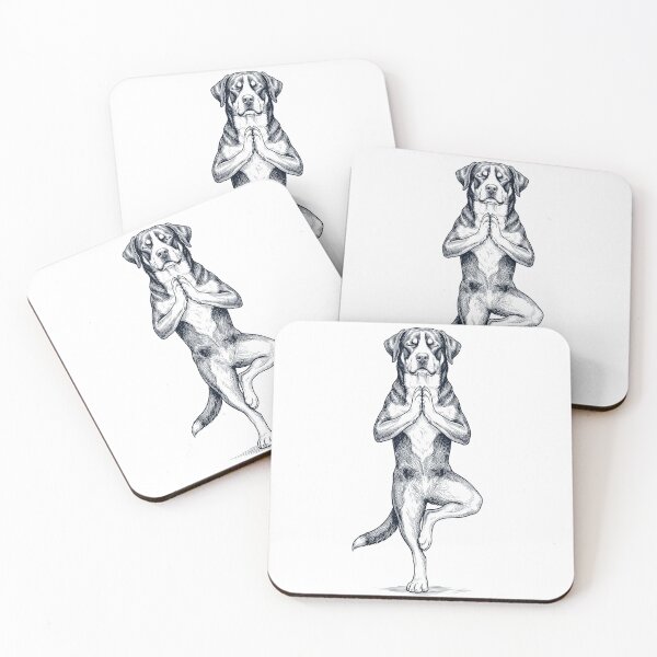 Item preview, Vintage Greater Swiss Mountain Dog Yoga Tree Pose Dog Mom Lover designed and sold by TerryConnells.