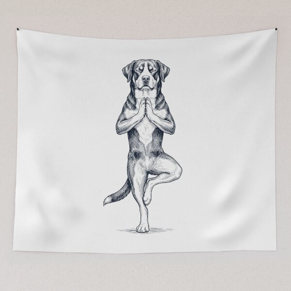 Item preview, Vintage Greater Swiss Mountain Dog Yoga Tree Pose Dog Mom Lover designed and sold by TerryConnells.