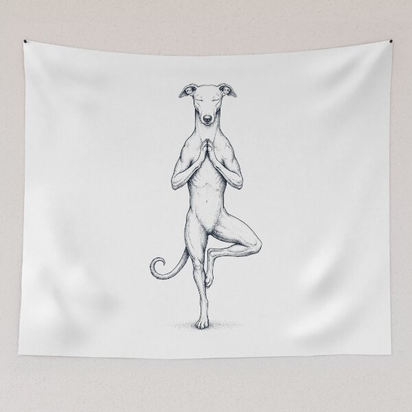 Item preview, Vintage Greyhound Yoga Tree Pose Dog Mom Lover designed and sold by TerryConnells.