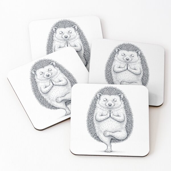 Item preview, Vintage Hedgehog Yoga Tree Pose Animal Lover designed and sold by TerryConnells.