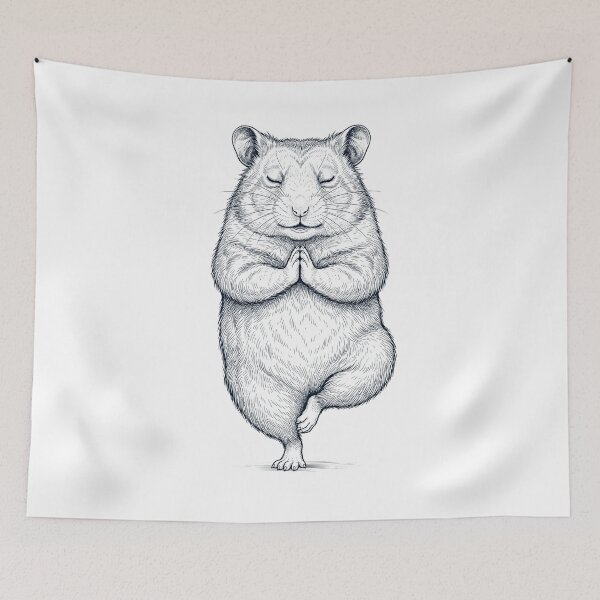 Item preview, Vintage Hamster Yoga Tree Pose Animal Lover designed and sold by TerryConnells.