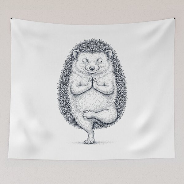 Artikelvorschau, Vintage-Igel-Yoga-Baumpose für Tierliebhaber entworfen und verkauft von TerryConnells.