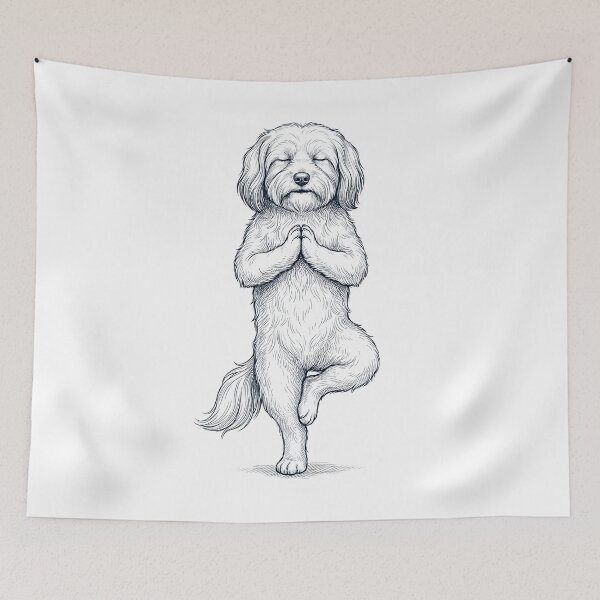 Item preview, Vintage Havanese Yoga Tree Pose Dog Mom Lover designed and sold by TerryConnells.