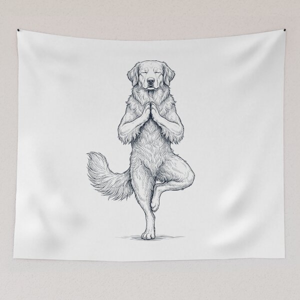 Item preview, Vintage Hovawart Yoga Tree Pose Dog Mom Lover designed and sold by TerryConnells.