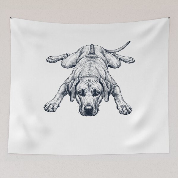 Item preview, Vintage Rhodesian Ridgeback Splooting Dog Mom Dad Lover designed and sold by DoodleTortle.
