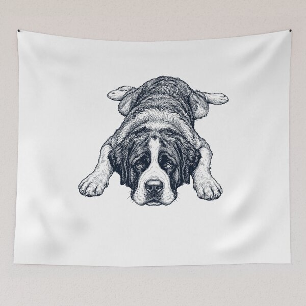 Item preview, Vintage Saint Bernard Splooting Dog Mom Dad Lover designed and sold by DoodleTortle.