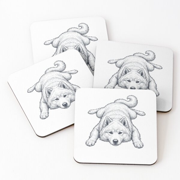 Item preview, Vintage Samoyed Splooting Dog Mom Dad Lover designed and sold by DoodleTortle.
