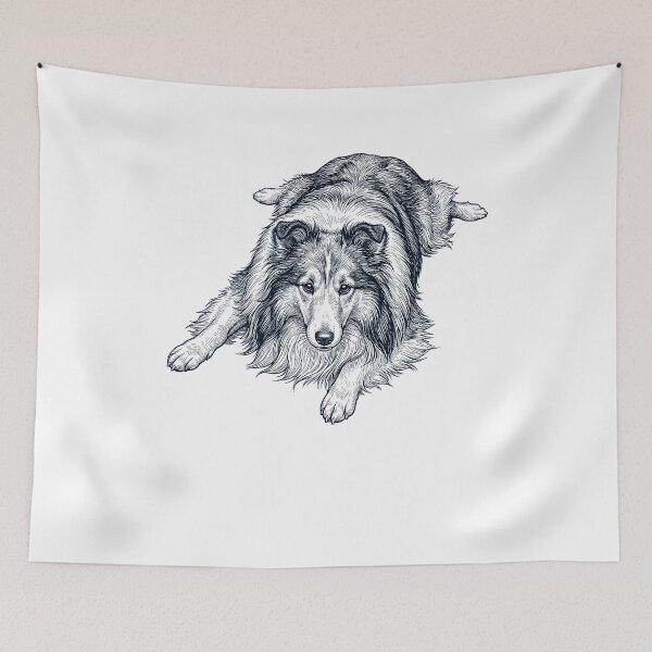 Item preview, Vintage Shetland Sheepdog Splooting Dog Mom Dad Lover designed and sold by DoodleTortle.