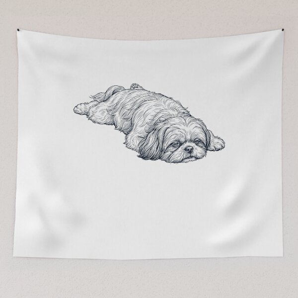 Item preview, Vintage Shih Tzu Splooting Dog Mom Dad Lover designed and sold by DoodleTortle.