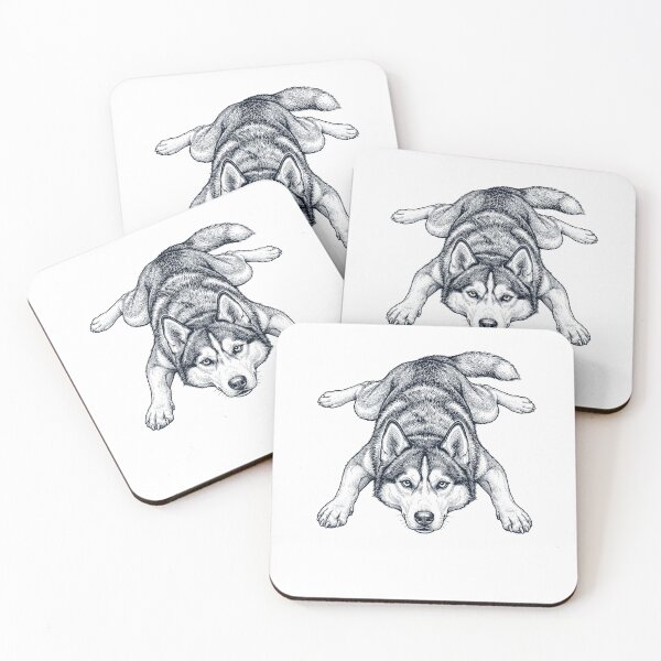 Item preview, Vintage Siberian Husky Splooting Dog Mom Dad Lover designed and sold by DoodleTortle.