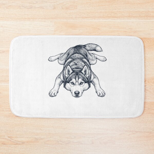 Item preview, Vintage Siberian Husky Splooting Dog Mom Dad Lover designed and sold by DoodleTortle.