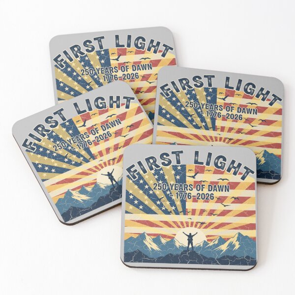 Item preview, First Light hiking 250 Years of Dawn 1776-2026 Patriotic USA designed and sold by CF_VintageDesign.