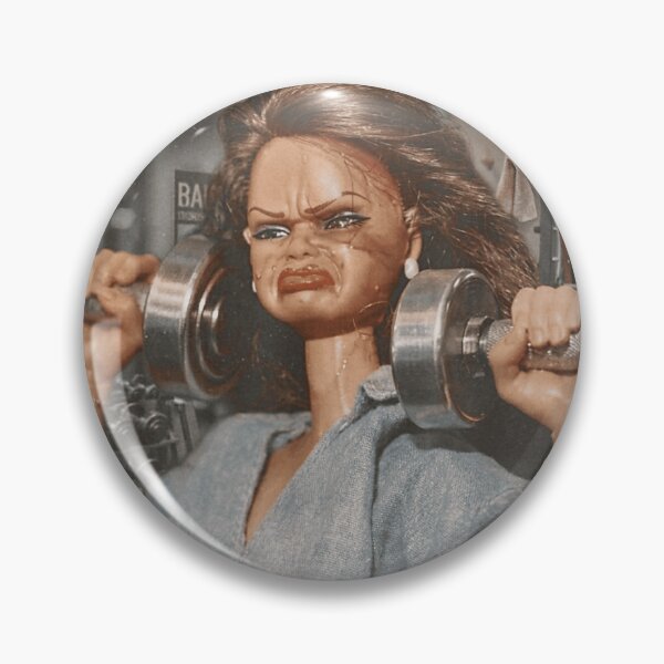 Item preview, Funny Doll Squatting Weightlifting At The Gym Retro Vintage Fitness Art designed and sold by ShavonRistorin.