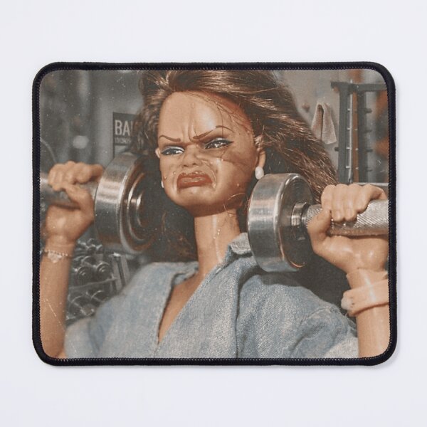 Item preview, Funny Doll Squatting Weightlifting At The Gym Retro Vintage Fitness Art designed and sold by ShavonRistorin.
