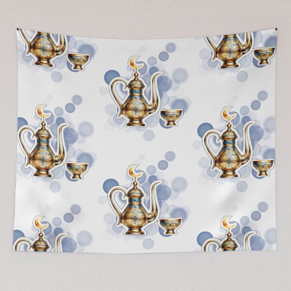 Item preview, Moroccan Teapot and Cup Ornamental Pattern Design designed and sold by iamKRUK.