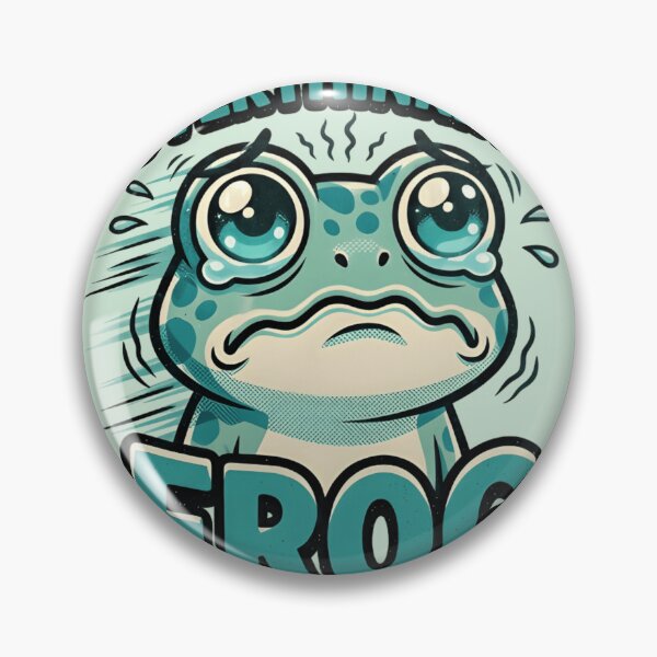 Item preview, Overthinking Frog Funny Anxiety Meme Sticker & Shirt designed and sold by ZyxDes.