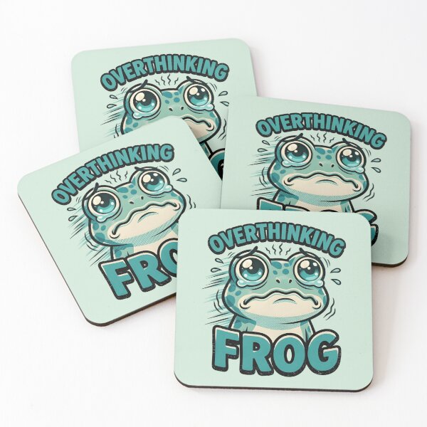 Item preview, Overthinking Frog Funny Anxiety Meme Sticker & Shirt designed and sold by ZyxDes.