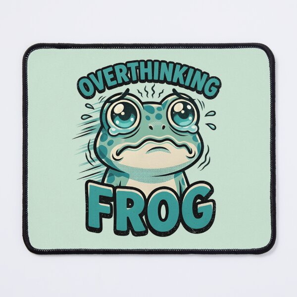 Item preview, Overthinking Frog Funny Anxiety Meme Sticker & Shirt designed and sold by ZyxDes.