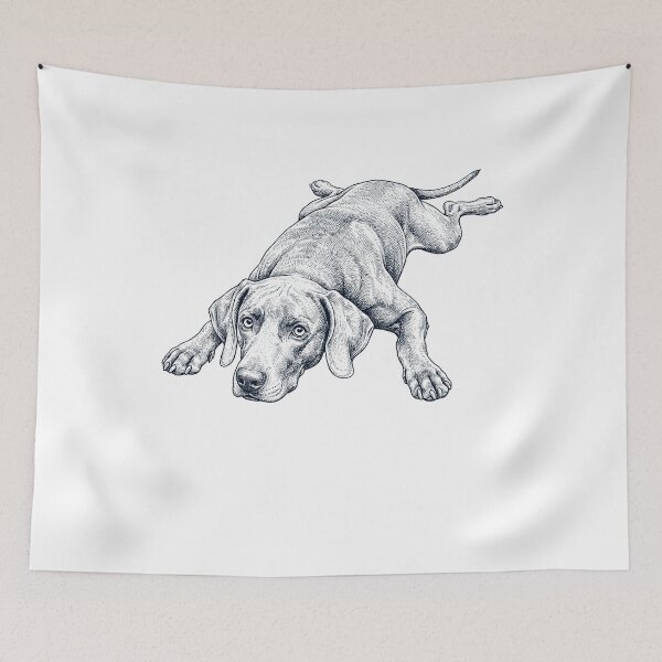 Item preview, Vintage Weimaraner Splooting Dog Mom Dad Lover designed and sold by DoodleTortle.