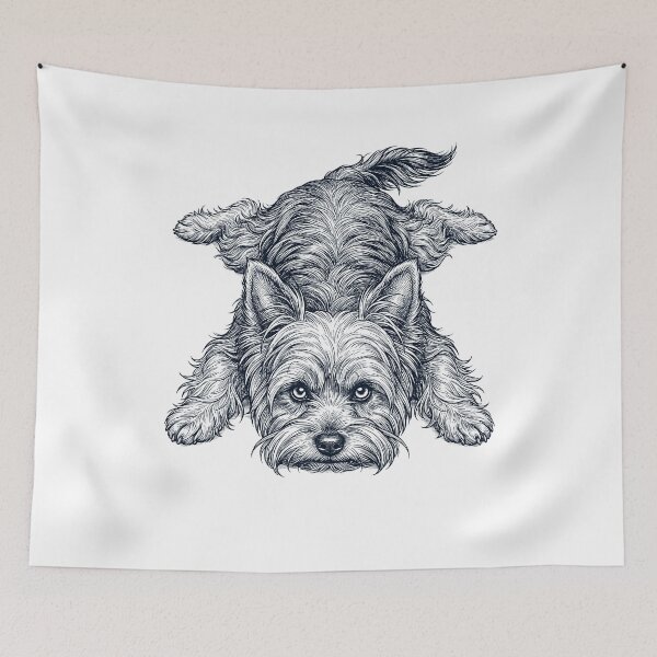 Item preview, Vintage Yorkshire Terrier Splooting Dog Mom Dad Lover designed and sold by DoodleTortle.
