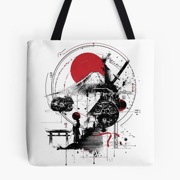 Item preview, Fuji Blueprint – Mount Fuji Samurai Collage designed and sold by Tsuiho_art.