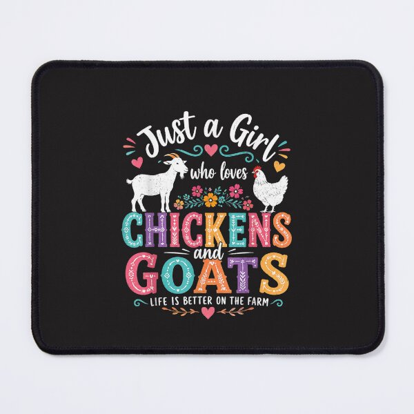 Item preview, Just A Girl Who Loves Chickens and Goats Funny Farm Design designed and sold by kiralynstration.