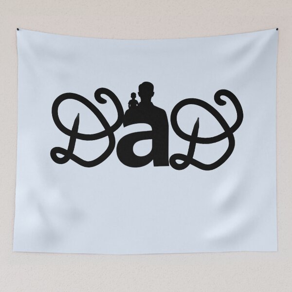 Item preview, Father’s Day Minimalist Dad and Child Silhouette Monogram Design designed and sold by HopeAndHustle.