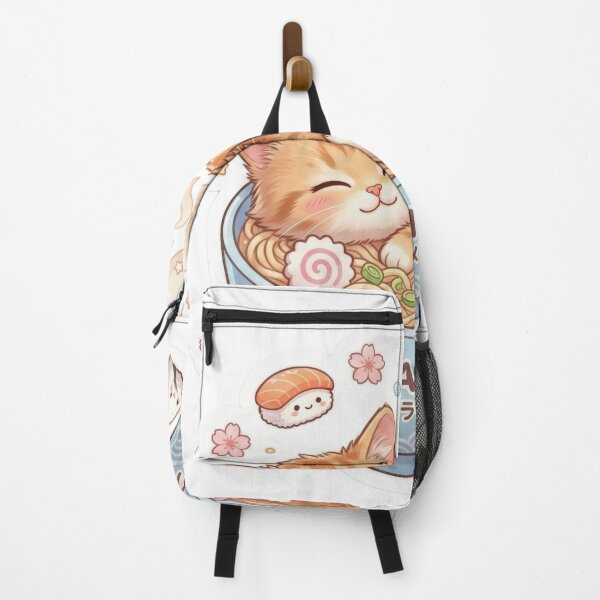 Item preview, Adorable orange tabby kitten sleeping peacefully in a bowl of ramen noodles designed and sold by rajeshbac.