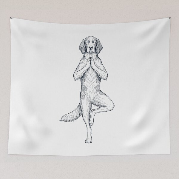 Item preview, Vintage Irish Red And White Setter Yoga Tree Pose Dog Mom Lover designed and sold by TerryConnells.