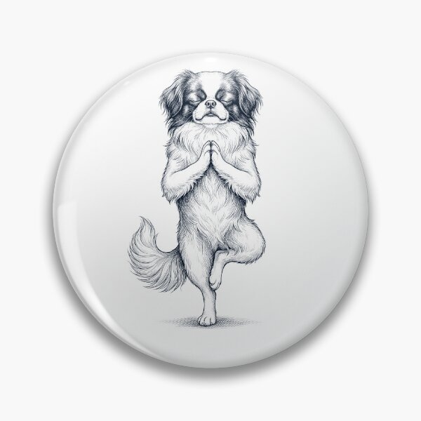 Item preview, Vintage Japanese Chin Yoga Tree Pose Dog Mom Lover designed and sold by TerryConnells.