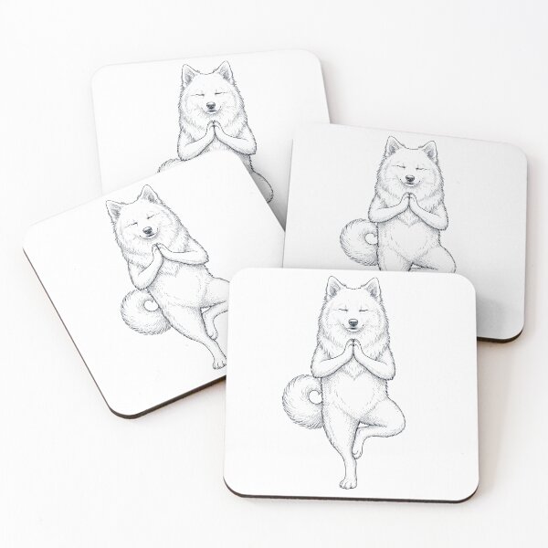 Item preview, Vintage Japanese Spitz Yoga Tree Pose Dog Mom Lover designed and sold by TerryConnells.