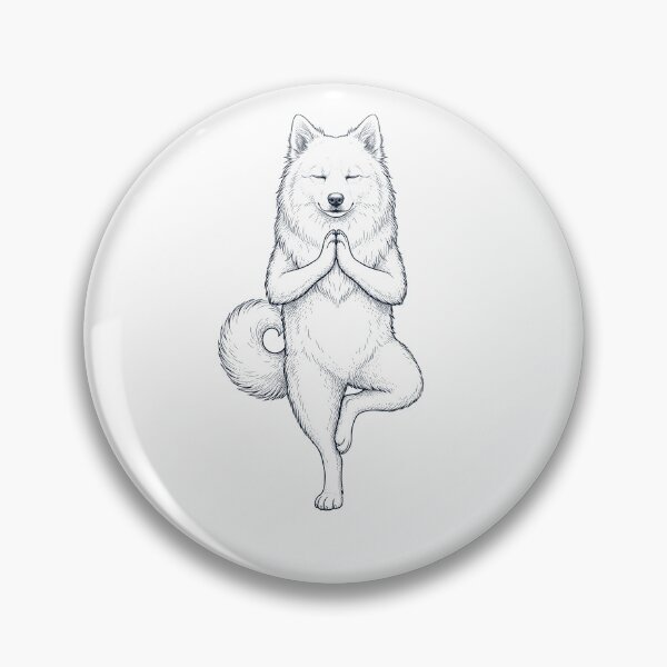 Item preview, Vintage Japanese Spitz Yoga Tree Pose Dog Mom Lover designed and sold by TerryConnells.