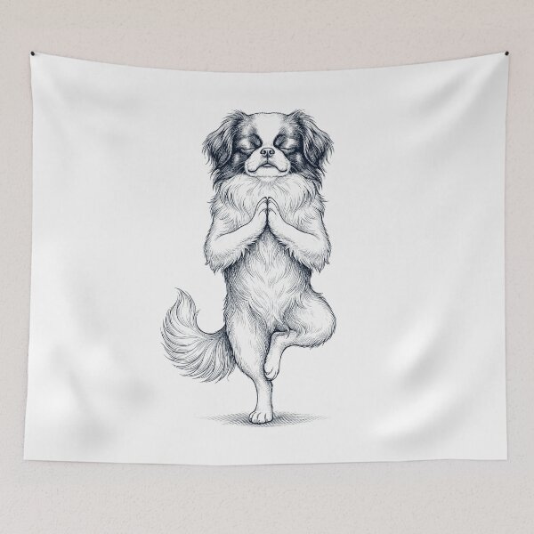 Item preview, Vintage Japanese Chin Yoga Tree Pose Dog Mom Lover designed and sold by TerryConnells.