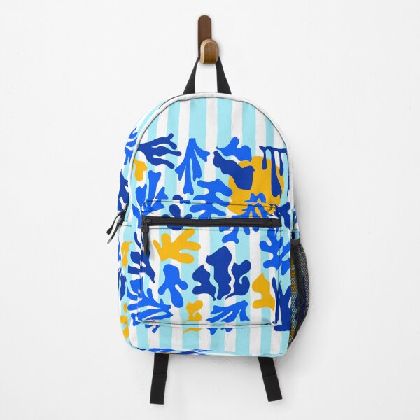 Item preview, Blue Stripes and Matisse Coastal Sunset Illustration designed and sold by MaiZephyr.