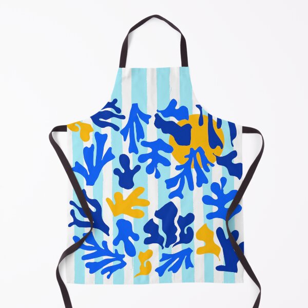 Item preview, Blue Stripes and Matisse Coastal Sunset Illustration designed and sold by MaiZephyr.