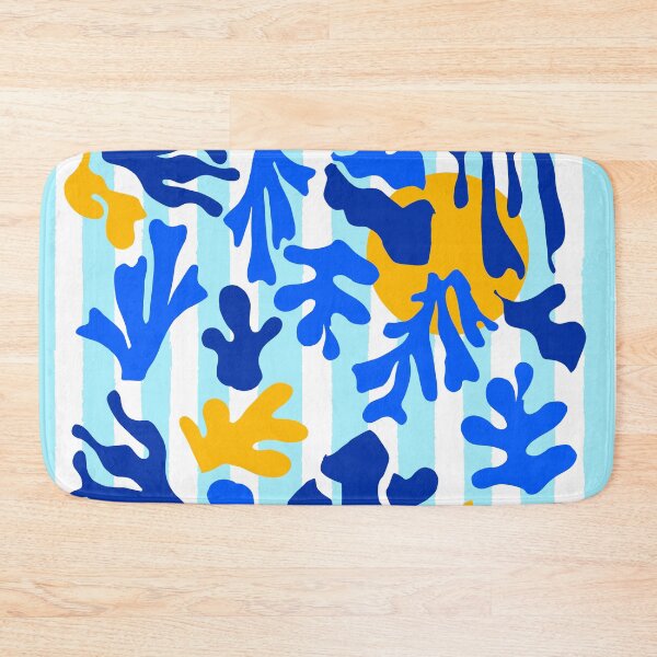 Item preview, Blue Stripes and Matisse Coastal Sunset Illustration designed and sold by MaiZephyr.