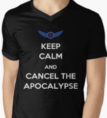 Keep Calm And Cancel The Apocalypse Men's V-Neck T-Shirt