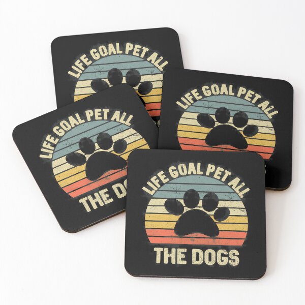 Item preview, Life Goal Pet All Dogs Paw Retro Sunset designed and sold by OlyvieArt.