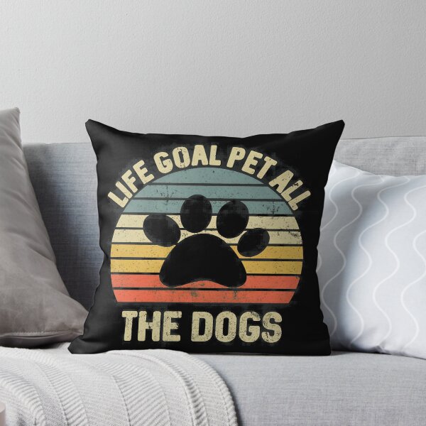 Item preview, Life Goal Pet All Dogs Paw Retro Sunset designed and sold by OlyvieArt.