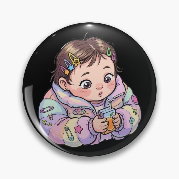 Item preview, Iridescent Puffer Jacket Toddler Portrait designed and sold by Emegan Print Art.