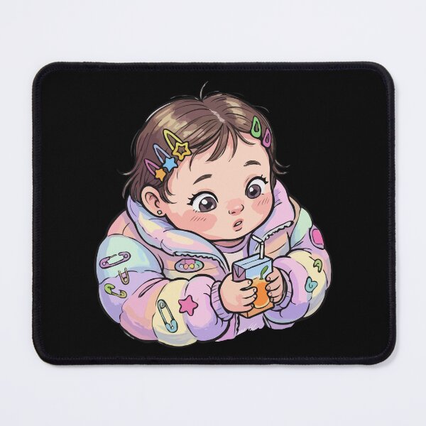 Item preview, Iridescent Puffer Jacket Toddler Portrait designed and sold by Emegan Print Art.