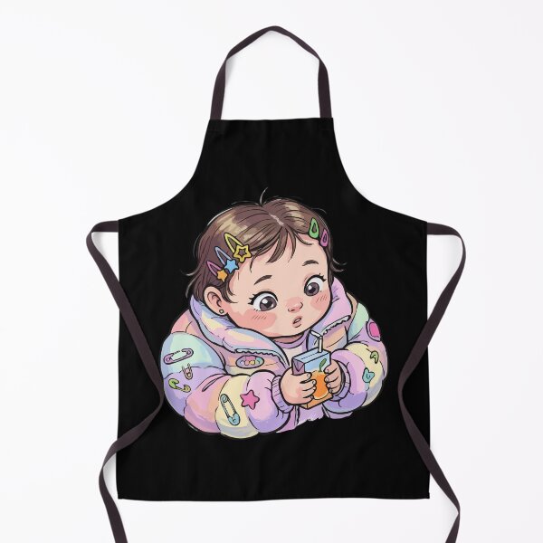 Item preview, Iridescent Puffer Jacket Toddler Portrait designed and sold by Emegan Print Art.