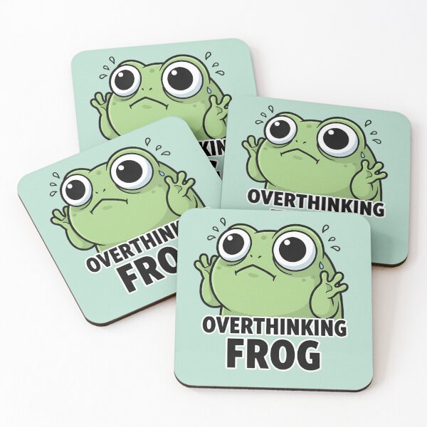 Item preview, Overthinking Frog Sticker – Relatable Anxiety Meme Gift designed and sold by ZyxDes.