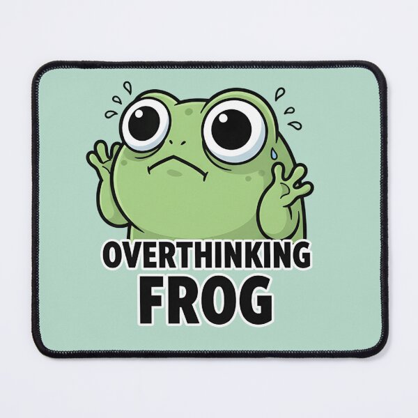Item preview, Overthinking Frog Sticker – Relatable Anxiety Meme Gift designed and sold by ZyxDes.