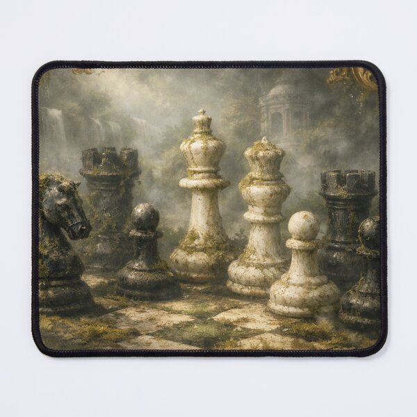 Item preview, A chessboard lies in the mist of a silent garden. designed and sold by Sigtrix.